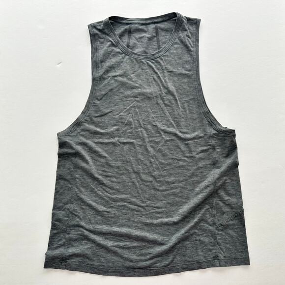 Lululemon Box It Out Tank Heathered Grey Size 6 Gym Muscle Tank Relaxed Fit - Picture 2 of 8